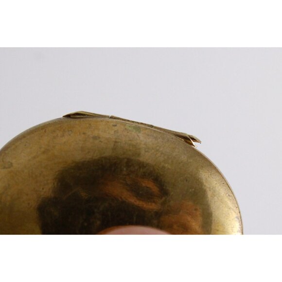 Victorian gilt stash locket Amity Eternity Infinity, antique monogram locket - Picture 6 of 10